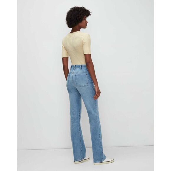 7 FOR ALL MANKIND Beauty Denim Easy Boot Light Wash Blue High Rise Women's 27 - Picture 4 of 15